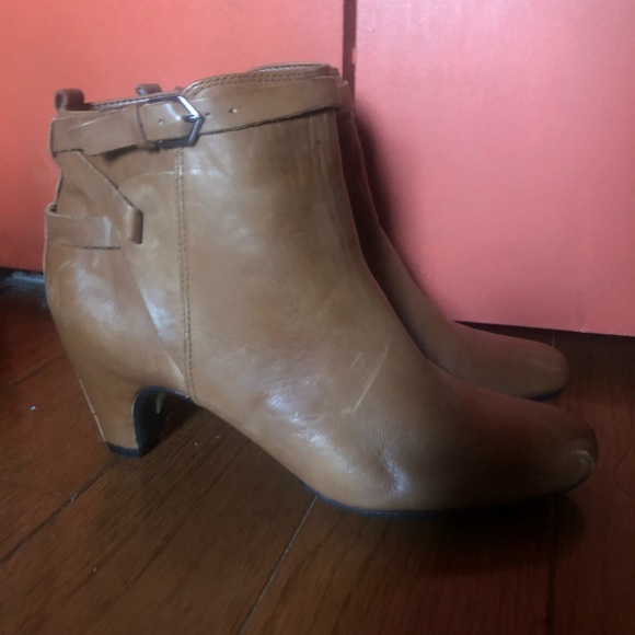 ❤️Sam Edelman Maddox Camel Leather Upper Ankle Booties 8.5 - Picture 4 of 12